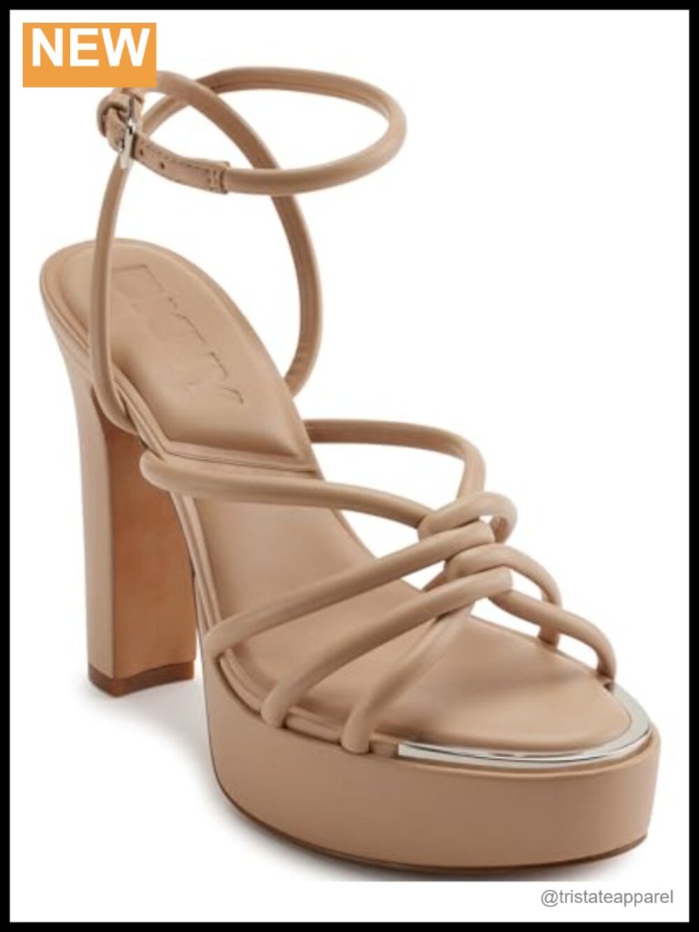 Platform Stiletto Heeled Sandals with Adjustable Ankle Strap